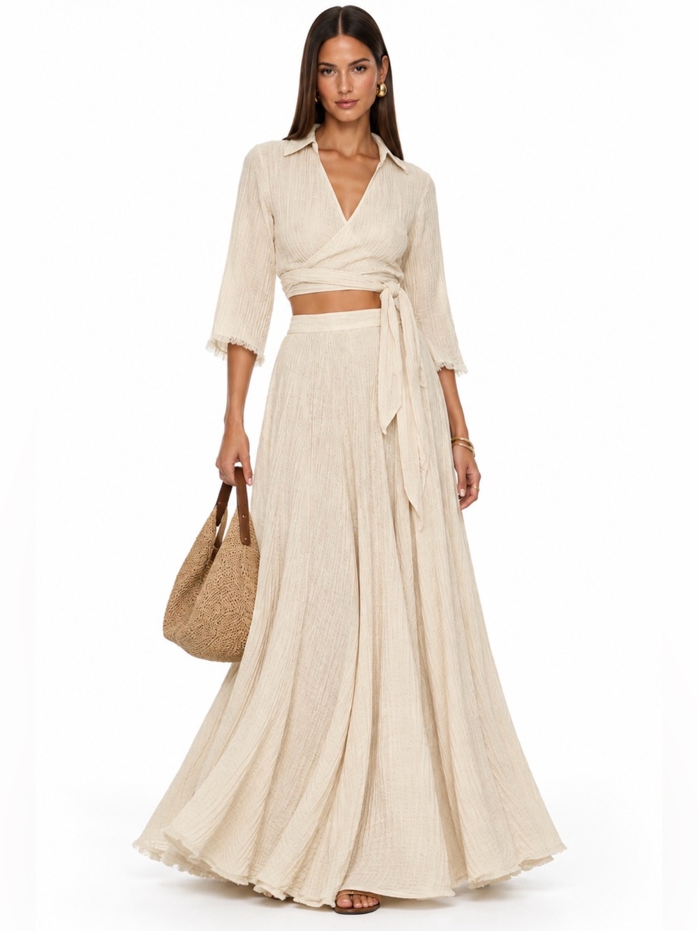 Zara Cropped Wrap Top